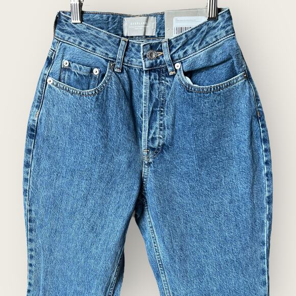 Everlane Curvy 90s Cheeky Straight Jeans | Waist 23 Crop | Blue Y2K Mom 80s 90s - Picture 3 of 11